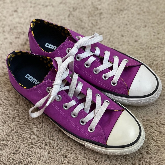 bright purple shoes